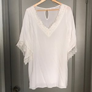 SocialLite - Lace Collar and Sleeve Dress